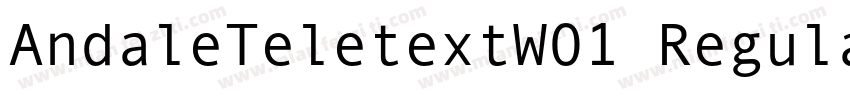 AndaleTeletextW01 Regular字体转换